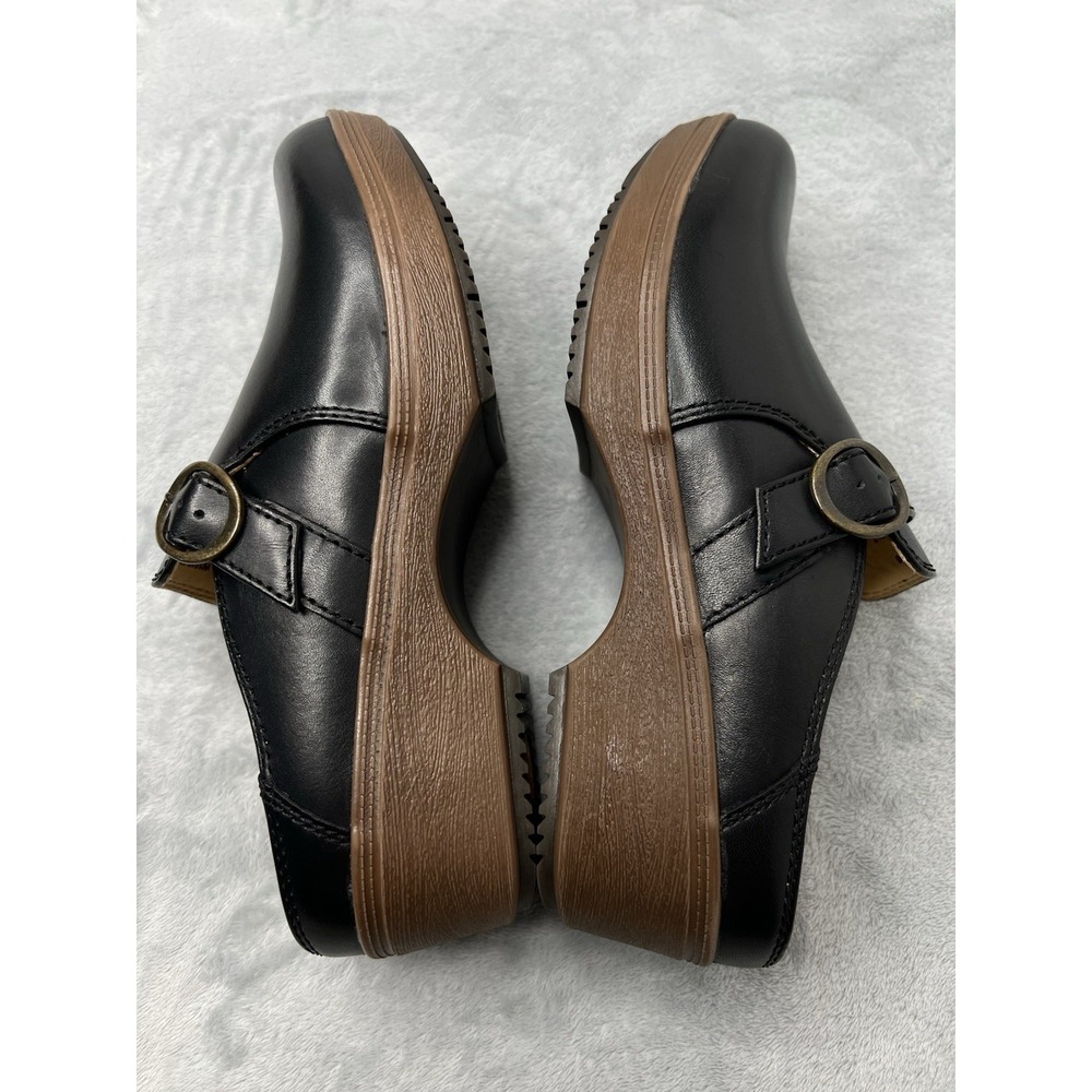 NEW Samuel Hubbard Leather Comfort Clogs Womens US 9/UK 7/EU 40 Black Slip On - Picture 7 of 10